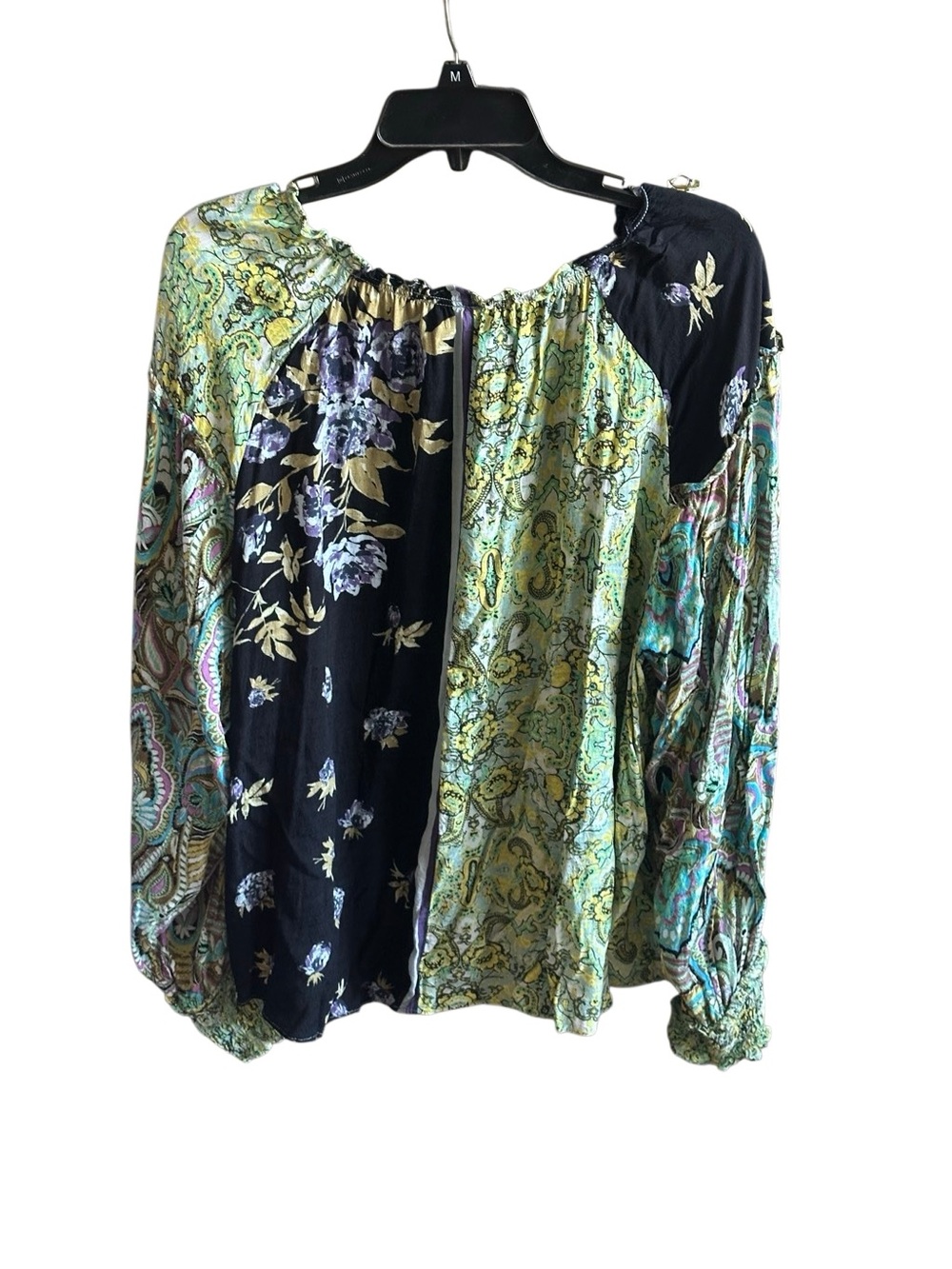 Free People Gemini Blouse in Dark Knight Combo. Size.XL - Picture 6 of 10